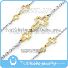 Western cheap cross bracelets rope chain bracelets bracelet with gold cross